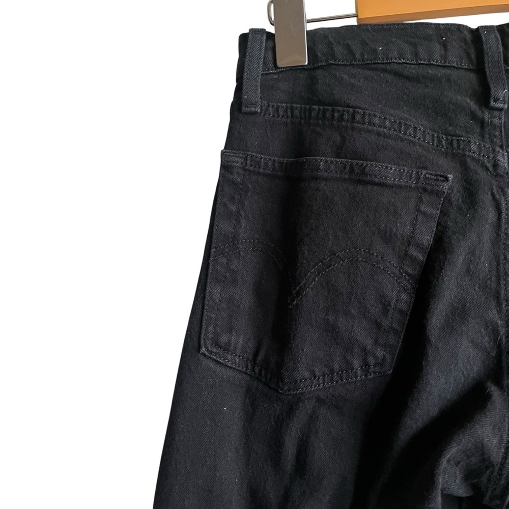 Levi’s Wedgie Straight Ankle Jeans Black Sprout W24 High Rise - Picture 10 of 15